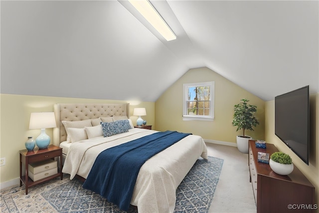 25 Cow Shed Rd, Lancaster, VA 22503 - bedroom with lofted ceiling, baseboards, and carpet flooring