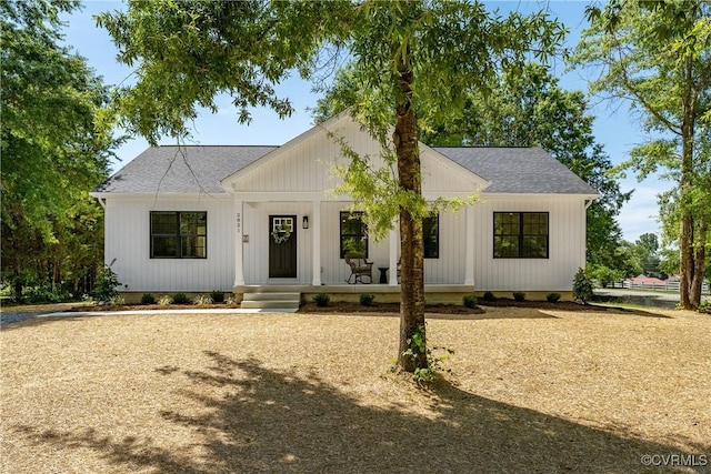 view of modern farmhouse