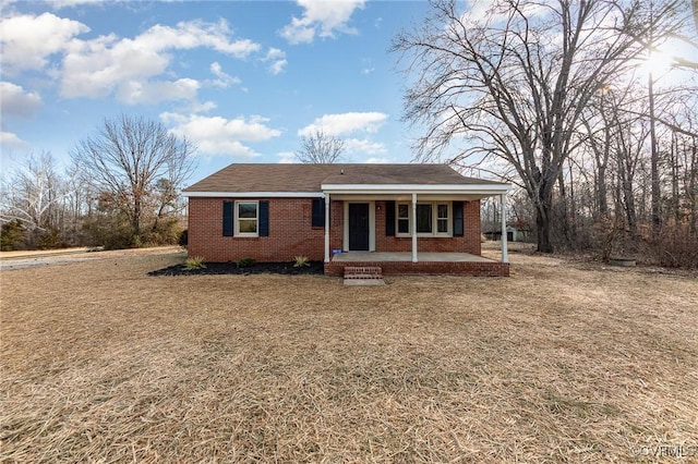 view of front of home with a porch