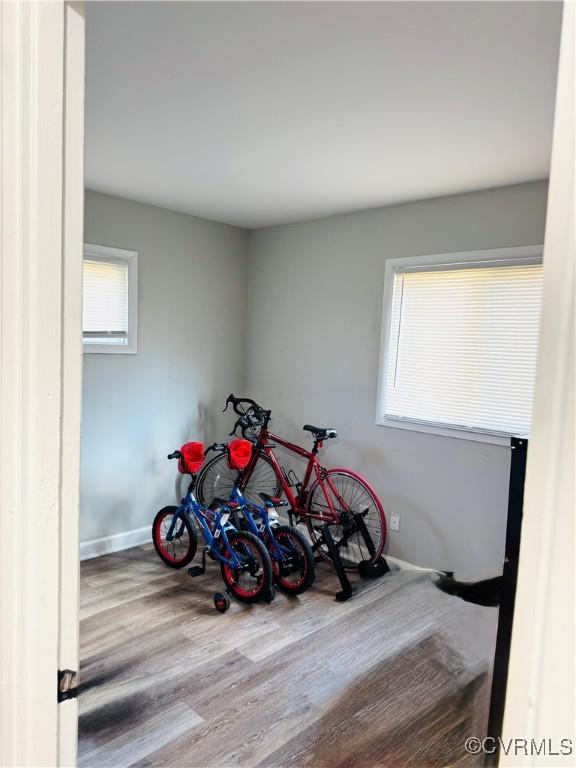 interior space featuring hardwood / wood-style flooring