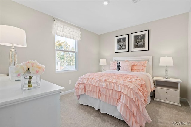 view of carpeted bedroom