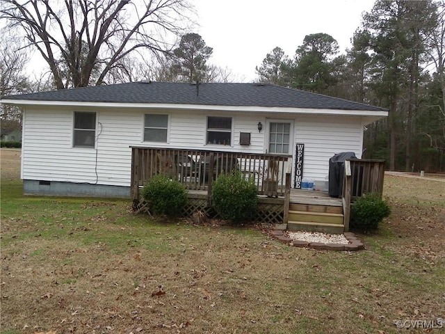 10500 Georgetown Rd, Hanover, VA 23116 - back of house featuring a yard and a deck