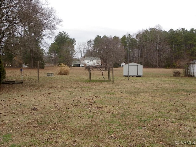 10500 Georgetown Rd, Hanover, VA 23116 - view of yard with a storage unit