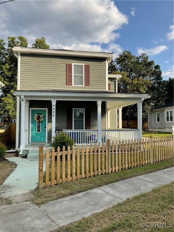 view of front facade with covered porch