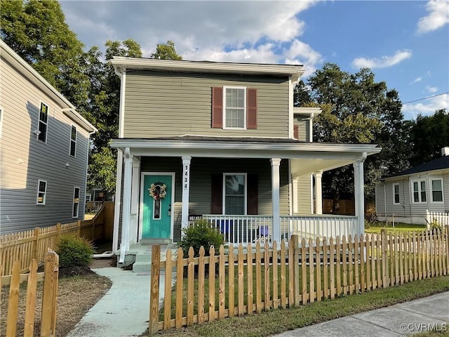 view of front facade featuring a porch