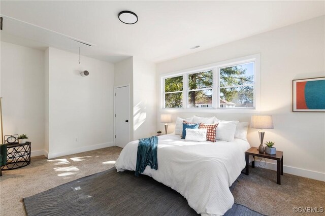1100 N Ave, Hopewell, VA 23860 - bedroom featuring carpet floors, baseboards, and attic access