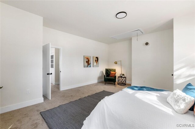 1100 N Ave, Hopewell, VA 23860 - carpeted bedroom with attic access and baseboards