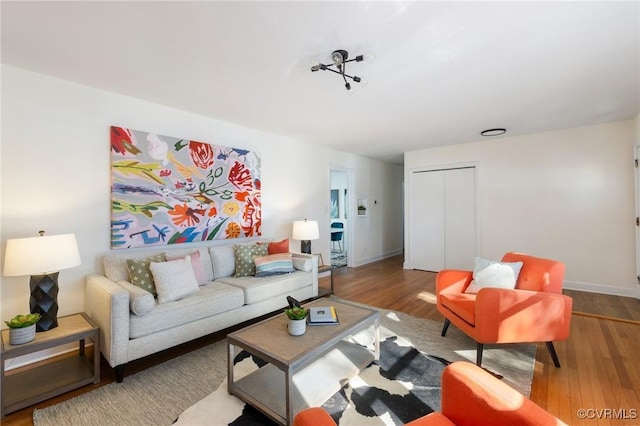 1100 N Ave, Hopewell, VA 23860 - living area featuring wood finished floors and baseboards