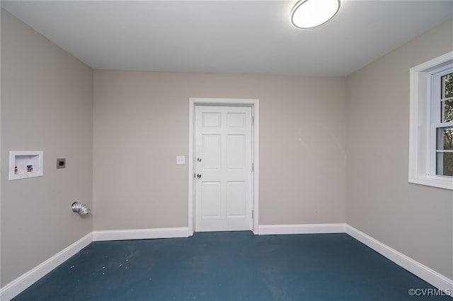 laundry room with hookup for a washing machine and electric dryer hookup