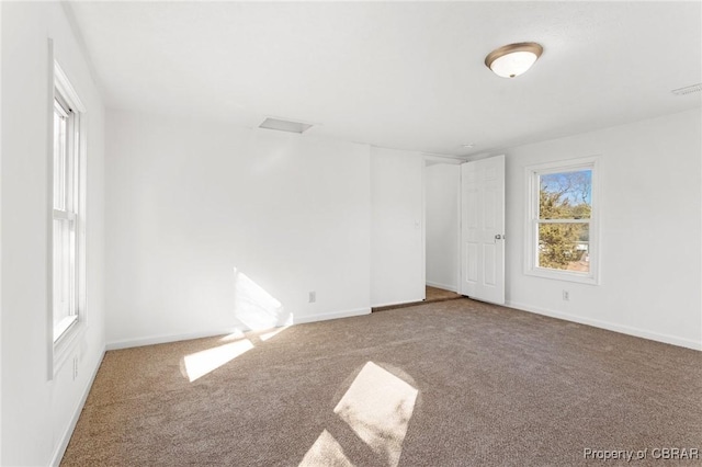 view of carpeted empty room