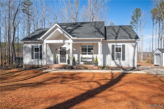 view of front of home with a porch