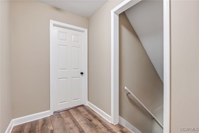 hall featuring hardwood / wood-style flooring