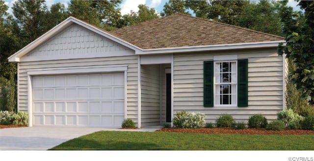 view of front of property with a garage and an outdoor structure