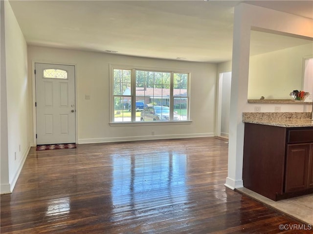 entrance foyer with hardwood / wood-style flooring