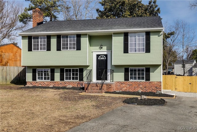 view of split foyer home