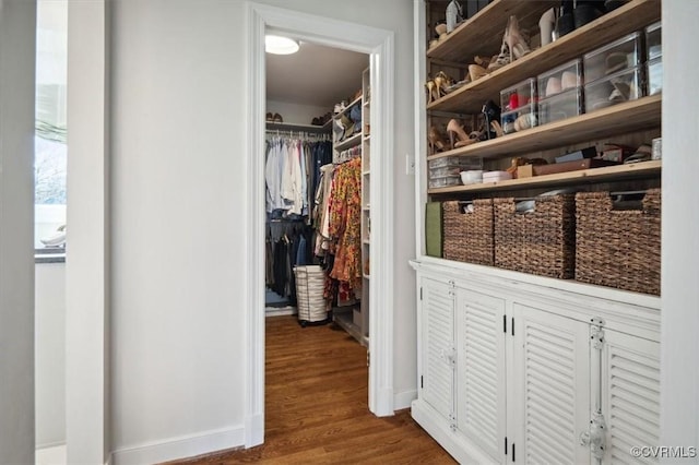 interior space featuring dark hardwood / wood-style floors