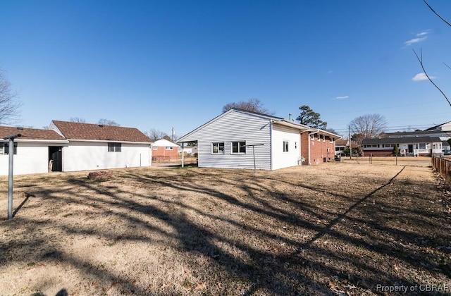 view of back of property