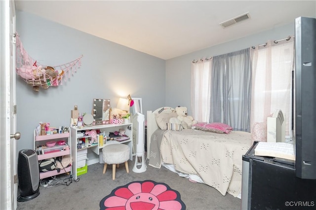 bedroom with carpet floors