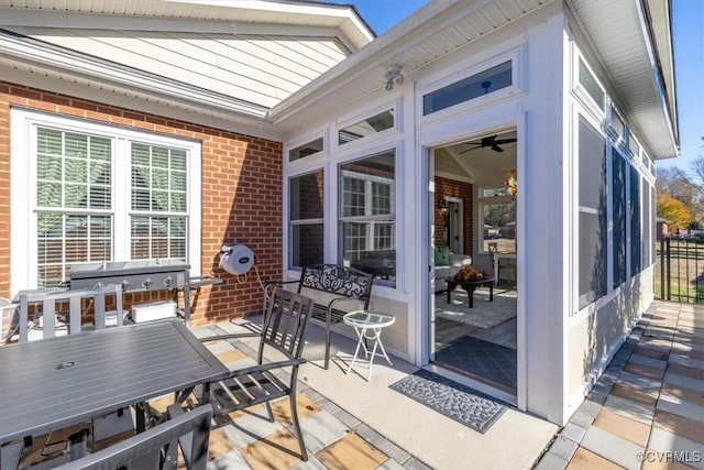 deck featuring a patio area