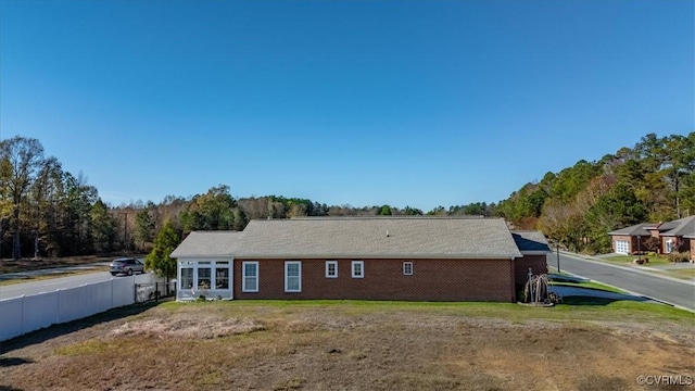 exterior space with a lawn