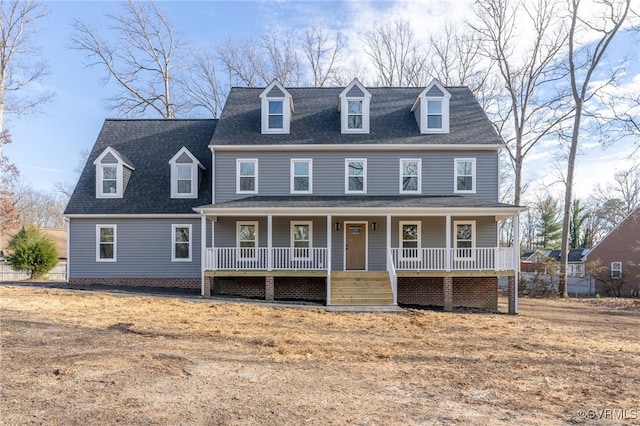 view of front of house featuring covered porch