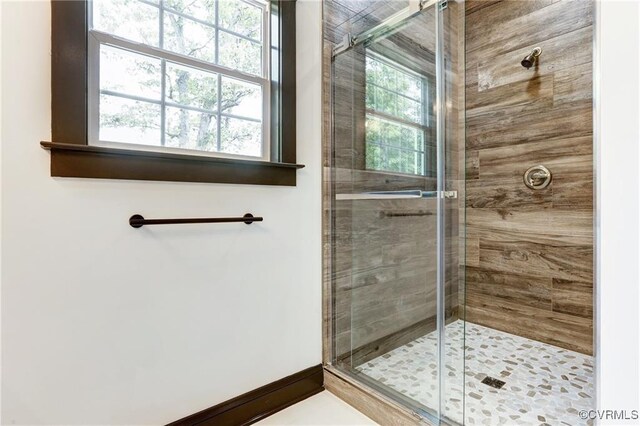 bathroom with walk in shower