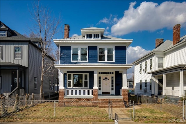 view of front of property with a porch