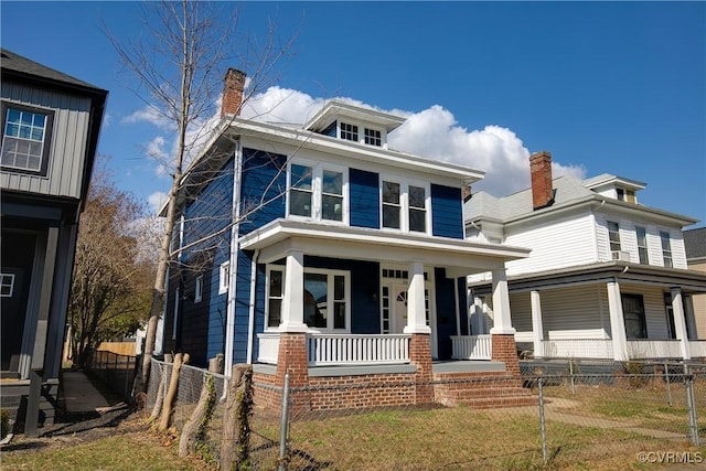 view of front of home with a porch