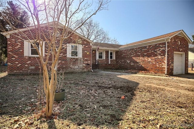 exterior space featuring a garage