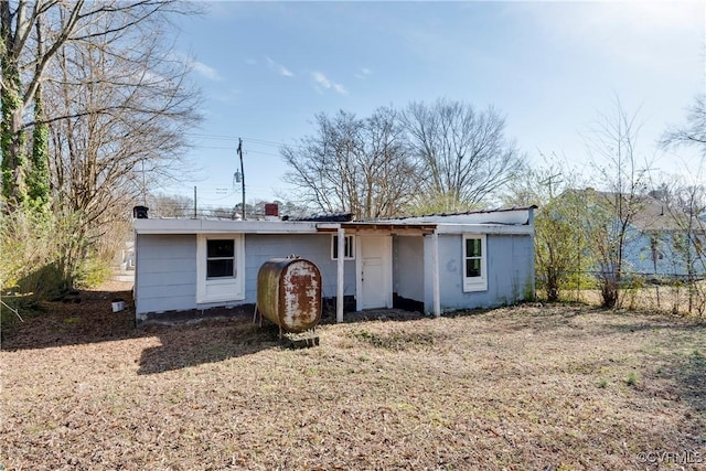 view of single story home