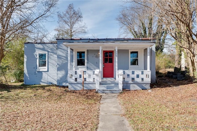 bungalow with covered porch