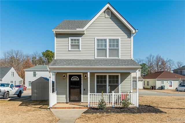 view of front property with a porch