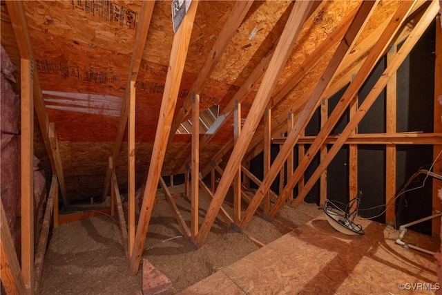 view of attic