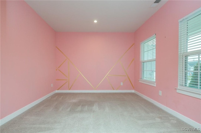 view of carpeted empty room