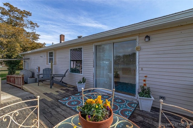 view of wooden deck