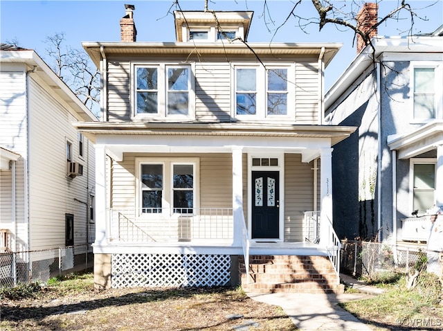 view of front facade with covered porch