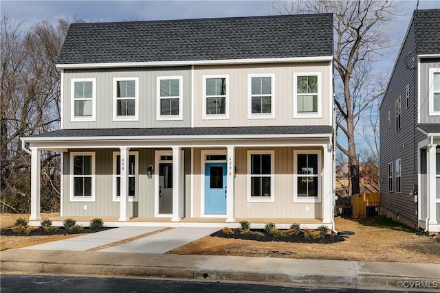 view of front of house featuring covered porch