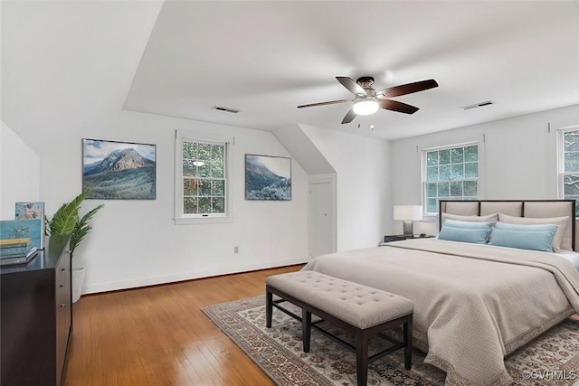 1270 Riverview Dr, West Point, VA 23181 - bedroom with wood finished floors, baseboards, and a ceiling fan