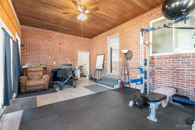 view of patio with ceiling fan