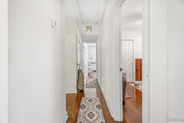 hall featuring hardwood / wood-style flooring