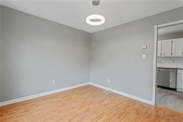 empty room featuring light hardwood / wood-style flooring