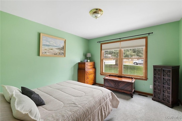 view of carpeted bedroom