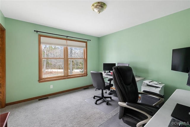 home office featuring carpet