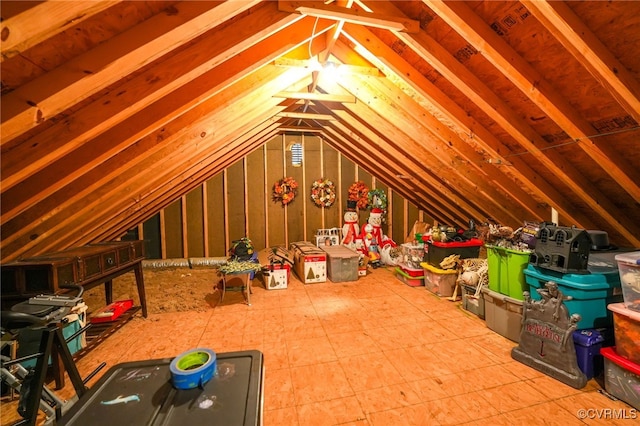 view of attic