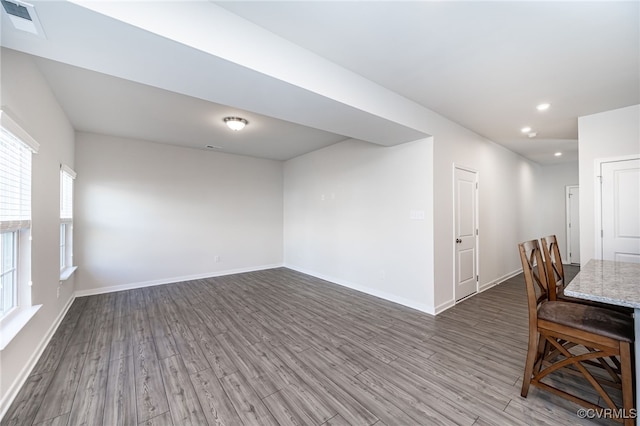 interior space featuring wood-type flooring