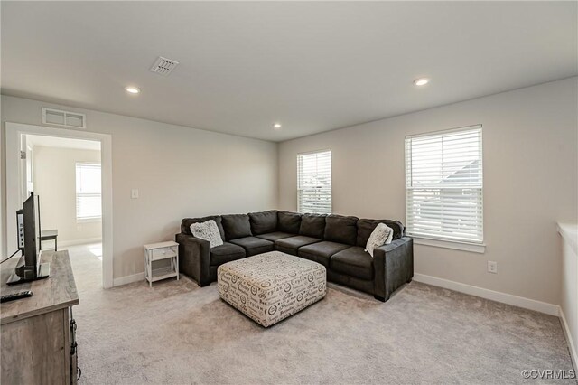 view of carpeted living room