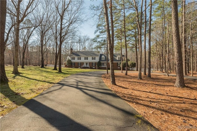 view of front of home with a front yard