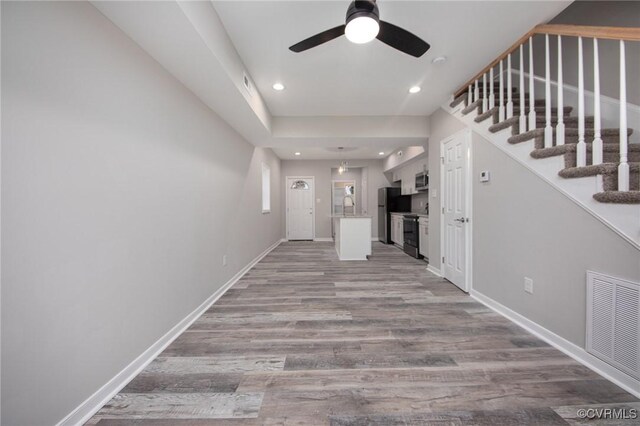 2414 Marion Mashore St, Richmond, VA 23224 - foyer featuring ceiling fan and light wood-type flooring