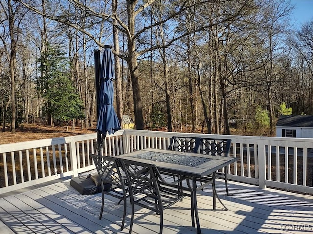 view of wooden deck