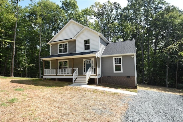 view of front of house with a porch